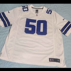 Nike Men's White and Blue Sports Jersey